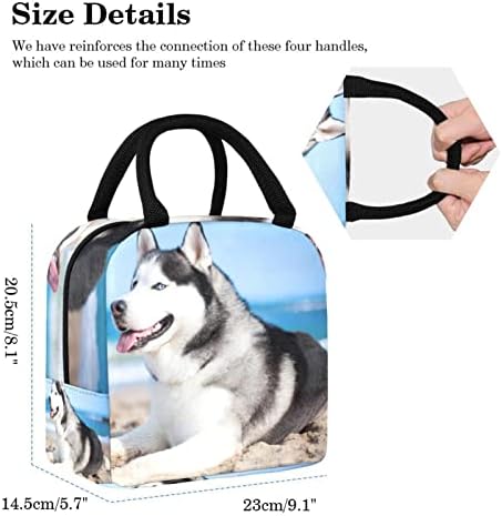 Öğle yemeği Çantası Sevimli Eskimo Köpek Taşınabilir yemek taşıma çantası Yalıtımlı yemek kabı Yeniden Kullanılabilir