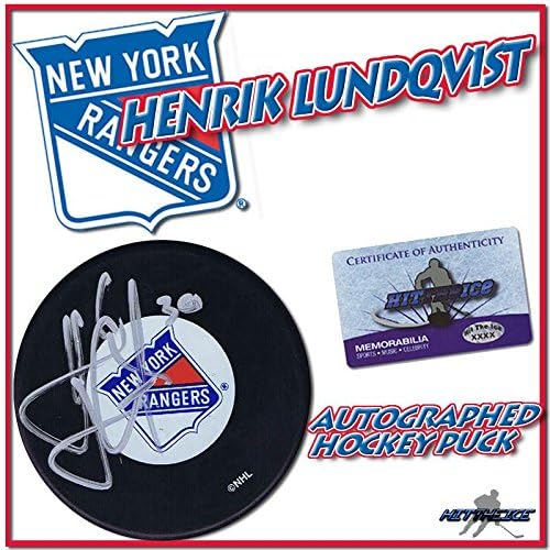 MİCHAEL DEL ZOTTO İmzalı NEW YORK RANGERS Diski w/COA * YENİ * 2-İmzalı NHL Diskleri