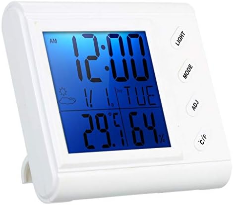 HOUKAI LCD Dijital Kapalı Termometre Higrometre Oda Sıcaklığı ,çalar saat Aydınlatmalı Yüksek Hassasiyetli Termometre