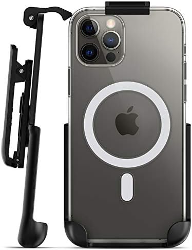 Kılıflı Kemer Klipsi ile Uyumlu Apple Şeffaf Kılıf ile MagSafe (iPhone 12 Pro Max) Sadece Kılıf-Kılıf Dahil Değildir