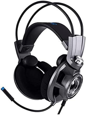 MXJCC oyun kulaklığı ,PC için mikrofonlu kulaklıklar, 3.5 mm Kablolu, Gürültü Önleyici kulak üstü kulaklıklar 7.1