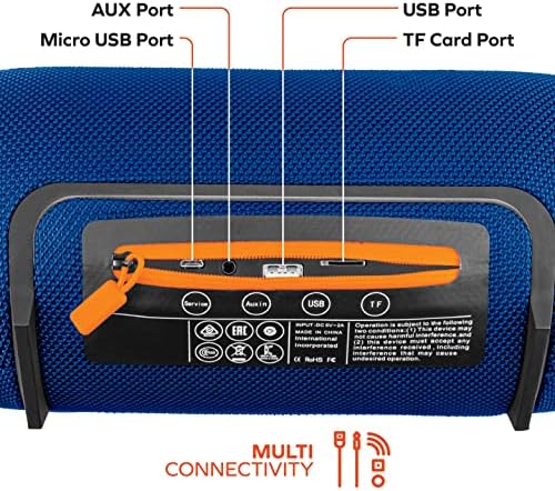 Coby Overtone Kablosuz Hoparlör Bluetooth Hoparlör, 10 Watt, Yüksek Kaliteli Ses ve Bas, 33 Ft Kablosuz Menzil, Birlikte