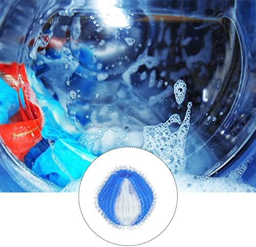 MECCANİXİTY Çamaşır Pet Saç Çıkarıcı Topları Kurutma Makinesi Saç Catcher Topu Mavi Beyaz 1.57 Dia için Yeniden Kullanılabilir