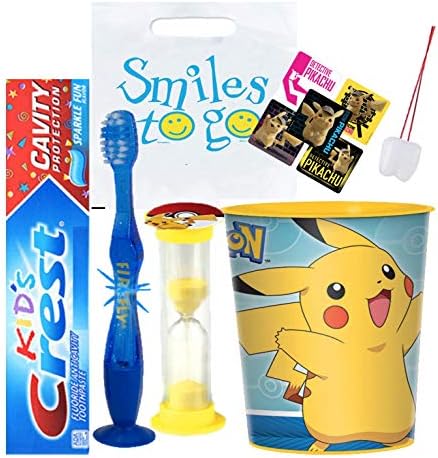 Dedektif Pikachu Inspired 4 adet Parlak Gülümseme Ağız Bakımı Paketi! Diş macunu, yanıp sönen ışık diş fırçası, fırçalama