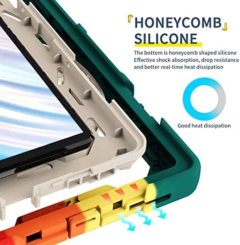 Tablet Cihaz Kılıfı Çocuk Kılıfı ile Uyumlu Lenovo Tab M10 HD (2. Nesil) 10.1 inç 2020 TB-306X (F), 360° Dönebilen