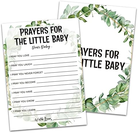 Bebek Duş Oyun Kartları, Bebek Oyunu için Dualar, Cinsiyet Nötr Erkek veya Kız Çocukları için Tropikal Orman Temalı