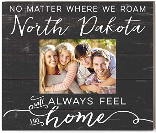Kindred Hearts Yıpranmış Çıta Ev Gibi Hissediyor Kuzey Dakota Fotoğraf Çerçevesi, Çok Renkli