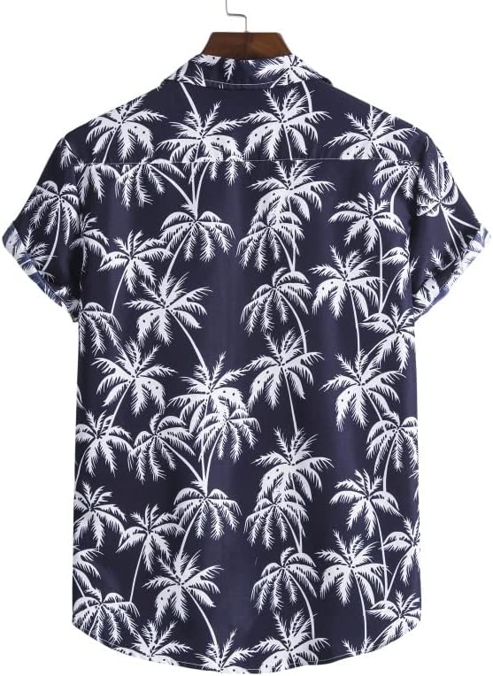 HNKDD Yaz erkek havai gömleği Seti Kısa Kollu Baskılı Casual Düğme Aşağı Gömlek plaj şortu 2 Parça Tatil Takım Elbise