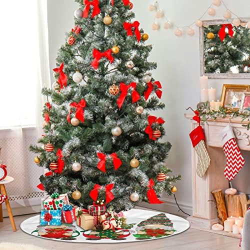 ALAZA Noel Ağacı Etek Dekorasyon, Büyük Ağaç Etek Süsleme Noel Partisi Tatil Ev Dekorasyonu için Noel Yeni Yıl Cüceleri