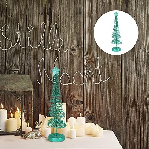 Mini Noel Ağacı Demir Tel Masa Üstü Noel Ağacı Glitter Küçük Noel Süslemeleri, Ev Dekorasyonu, Mutfak, yemek masası