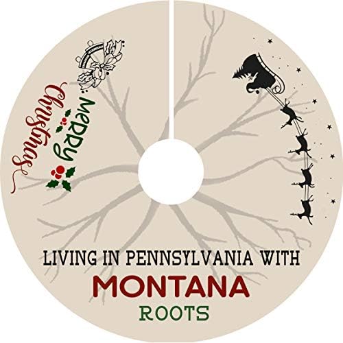Annem Ve Ben Noel Ağacı Etek 44 İnç - Montana Kökleri ile Pennsylvania'da Yaşamak-Uzun Mesafe Noel Süsleri Kapalı