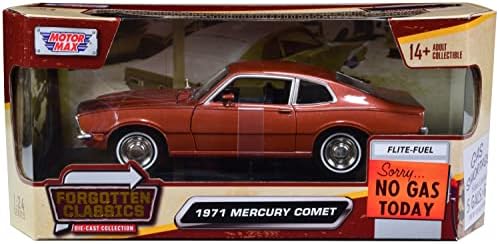 Oyuncak Arabalar 1971 Mercury Comet Kahverengi Unutulmuş Klasikleri Serisi 1/24 pres döküm model araba Motormax 73325