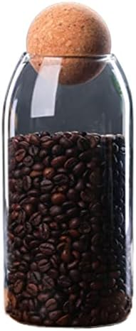 AKNHD Kahve kapları Cam depolama şişesi Kavanoz Kapları Borosilikat Şeffaf Kurşunsuz Mühürlü Can Kahve Tankı Taneleri