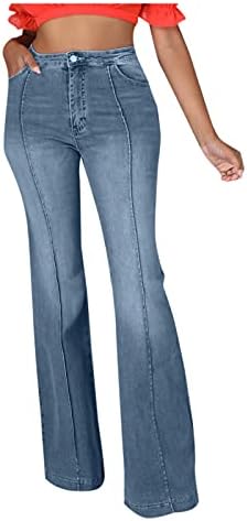 Xiloccer Sıkıntılı Denim Pantolon Bayan Koşu Pantolon Kadın Denim Anne Pantolon Uzun Kot Kızlar için Uzun Jean Pantolon