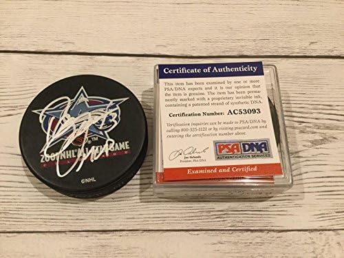 Bill Guerin, 2001 NHL All Star All-Star Hokey Diskini İmzaladı PSA / DNA COA MVP a İmzalı NHL Diskleri