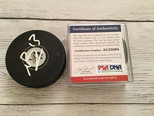 Nick Bonino İmzalı Pittsburgh Penguins Hokey Diski PSA / DNA COA İmzalı c İmzalı NHL Diskleri