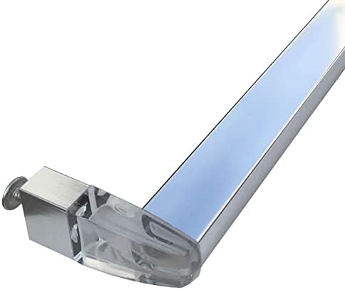 Şeffaf Akrilik Braketli Gordon Glass® 30 Uzun Krom Çerçeveli Sürgülü Duş Kapısı Havlu Askısı