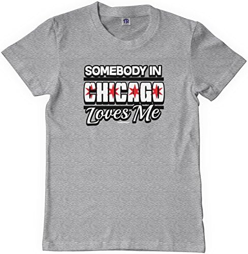 Threadrock Büyük Kızların Chicago'daki Biri Beni Seviyor Gençlik T-Shirt