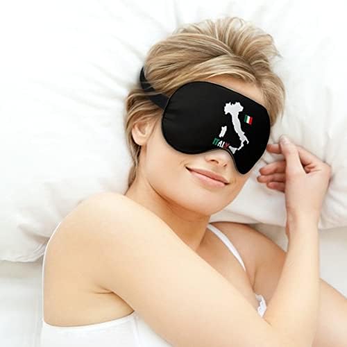 İtalya Haritası Bayrağı Uyku Göz Maskesi Sevimli Körü Körüne Göz Kapakları Siperliği Kadın Erkek Hediyeler için
