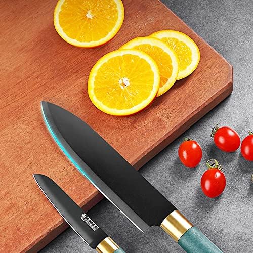 ÇİNKO WEALD Mutfak Bıçağı Şef Bıçağı Ergonomik Saplı Şef Bıçağı Siyah Titanyum Kaplı Bıçak Ultra Keskin Paslanmaz