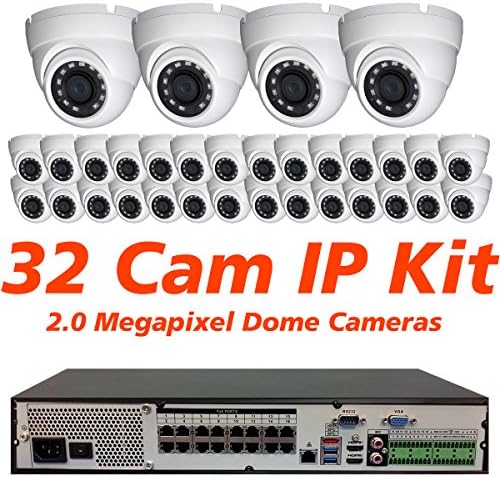 PoE-16 ile Phoenix-32 NVR ile 32 Kamera 2.0 MP Komple IP Güvenlik Kamera Kiti