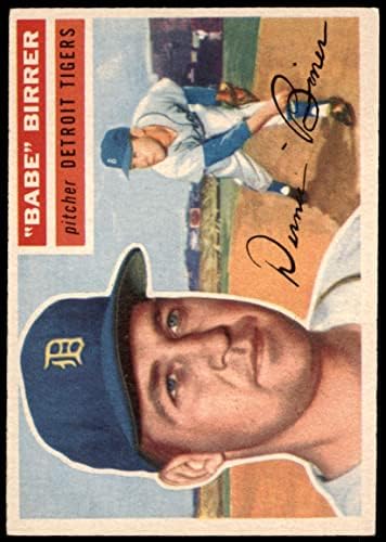 1956 Topps 84 Babe Birrer Detroit Kaplanları (Beyzbol Kartı) ESKİ Kaplanlar