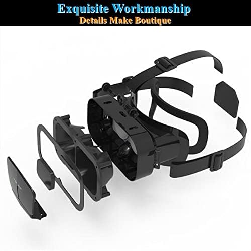 NUOPAIPLUS VR Kulaklık, 3D Sanal Gerçeklik Kutusu Dev Ekran VR Gözlük Kask 4.7-7 Akıllı telefon,gözlük/Gözlük, IMAX