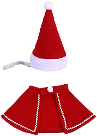 Noel Pet Kostüm Şapka ve Pelerin, köpekler ve Kediler Pelerinler Kıyafet Pelerin ile Noel Şapka, komik Noel Pet Elbise