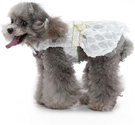 Yay ile köpek Elbise, sevimli Yumuşak Nefes Köpek Yay Elbise Sevimli Yavru Kostüm Noel Düğün Doğum Günü Partisi (Ler)için