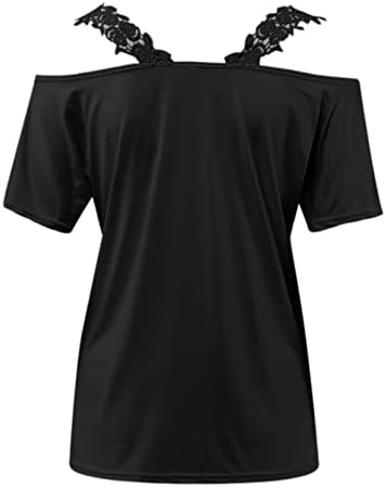 Kadınlar için gömlek Gevşek Fit S-5XL Kısa Kollu Soğuk Omuz V Boyun Çiçek Baskılı Moda Casual Tees Tops