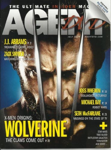 Ajan DVD Dergisi Temmuz 2009 Hugh Jackman X-men Kökenleri: Wolverine kapak, şunları içerir: Star Trek Gerçek Kan Savaşlarısar