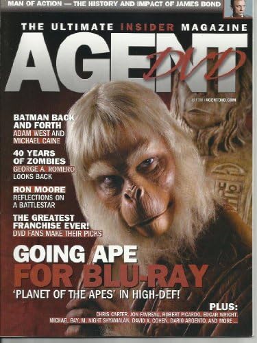 Ajan DVD Dergisi Temmuz 2008 Kapaktaki Maymunlar Gezegeni + Batman Zombileri Savaş Yıldızı Galatica Robert Picardo