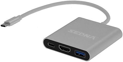 Sedna-USB 3.1 Tip-C ila 4K HDMI Adaptörü, 1 USB PD Şarj Bağlantı Noktasına sahip USB 3.0 HUB,Apple MacBook, Microsoft