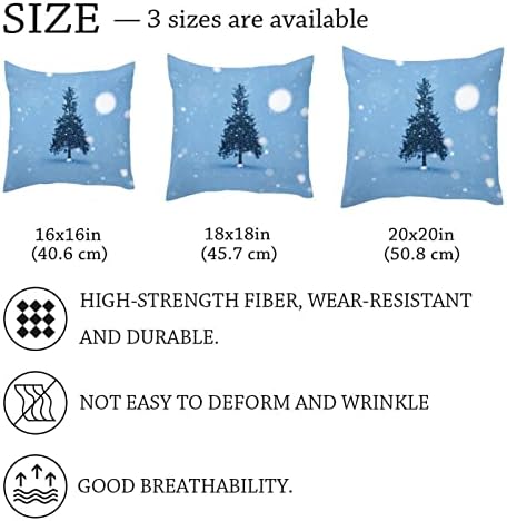 TBOUOBT 2 Set Lomber Yastık Kapakları, rahat Yumuşak Süslemeleri için Ev Çiftlik Dekor, kış Kar Ağacı Noel