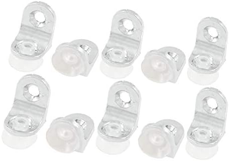 X-DREE Vantuz Tabanı Metal Plaka Cam Raf Destek Tutucular 10 Adet (Soportes de soporte de estante de vidrio de placa