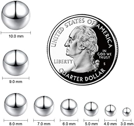 925 Ayar Gümüş top düğme küpe Mevcut 3mm-10mm,Klasik yuvarlak top düğme s Hipoalerjenik Takı
