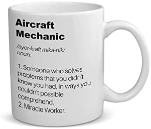 Uçak Mekanik Gövde Teknisyeni Komik Çözünürlüklü Kahve Kupa Hediye, erkekler veya kadınlar için en iyi Mezun hediyeler,