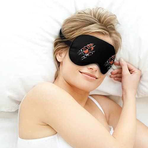 Kaplan Pençe İşareti Yumuşak Göz Maskesi Etkili Gölgeleme Uyku Maskesi Konfor Körü Körüne Elastik Ayarlanabilir Kayış