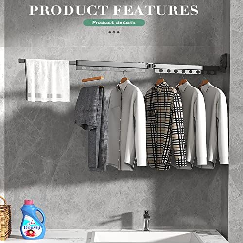 ARSHUN Duvara Monte Çamaşır Kurutma Rafı Katlanabilir Giysi Kurutma Rafı, Banyo ve Çamaşır Odası için Klozet Depolama