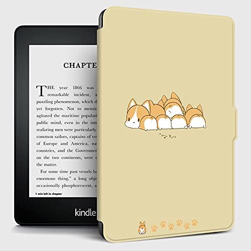 LYZGF Kindle-Sevimli Corgi Köpek Baskılı Kindle Paperwhite Kılıfları (2012-2020 Sürümleri) yumuşak Ultra İnce Su Geçirmez