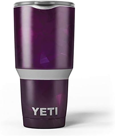 Tasarım Skinz Koyu Pembe Geometrik V16-Skin Çıkartması Vinil Wrap Kiti ile Uyumlu Yeti Rambler Soğutucu Bardak Bardak