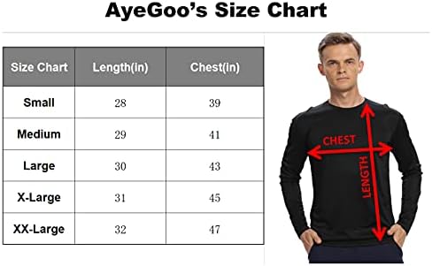 AyeGoo erkek 3 Paket Uzun Kollu Performans koşu tişörtü, Güneş Koruma Gömlek, Çabuk Kuru ve Hafif Egzersiz T-Shirt