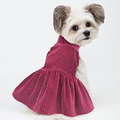 Malier Noel Köpek Elbise, Ekose Köpek Kıyafeti Köpekler Kediler için Köpek Giysileri, Tatil Tema Papyon ile Köpek