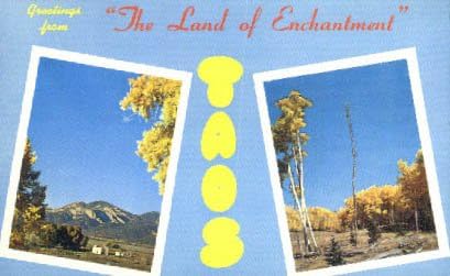 Taos, New Mexico Kartpostalı