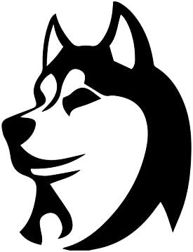 Uygun Fiyatlı Max Çıkartmaları Basit Husky Köpek Çıkartması Dizüstü Araba Dizüstü 5.5 (Siyah)