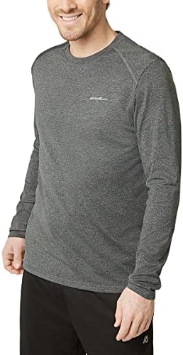 Eddie Bauer erkek Aktif Tee Crewneck Nem Esneklik uzun kollu tişört