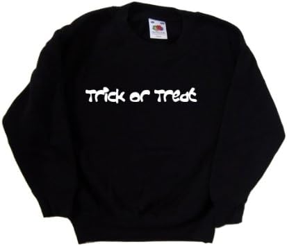 TeeTreeDesigns Trick Or Treat Cadılar Bayramı Siyah Çocuk Sweatshirt