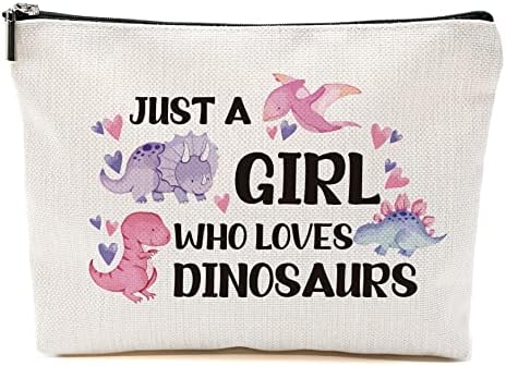 Dinozor Makyaj Çantası Dinozor Hediyeler Kızlar için Kadın Hediyeler Yetişkinler için Dinozor Şeyler Merch Hayvan