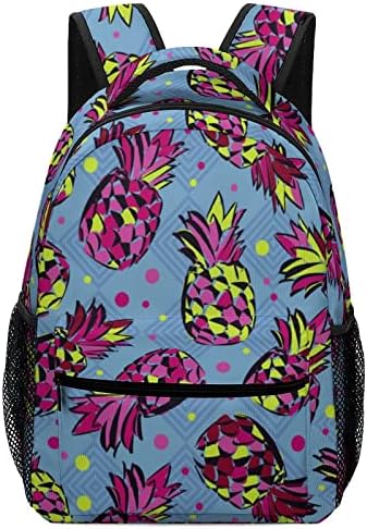 Pop Art Ananas Sevimli Dizüstü Sırt Çantaları Seyahat Daypacks Unisex Moda Koleji omuzdan askili çanta