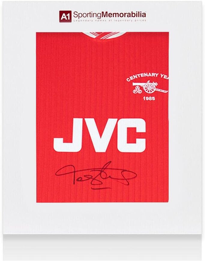 Tony Adams İmzalı Arsenal Forması-1985, Yüzüncü Yıl, Ev-Hediye Kutusu İmzalı-İmzalı Futbol Formaları